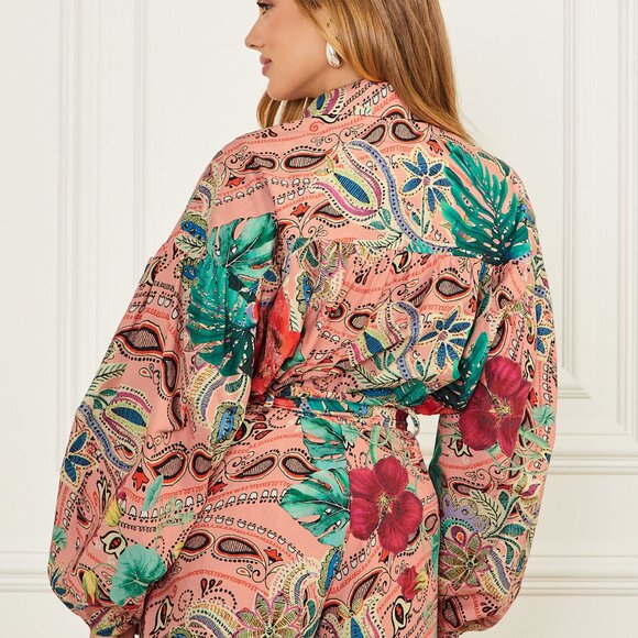 NWT MARCIANO BY GUESS Women's Amazonia Daydream Shirt in Size 4 - Picture 3 of 6